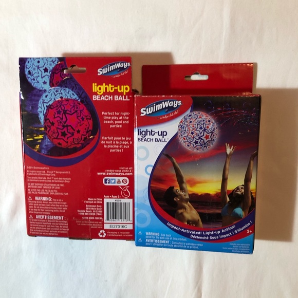 SwimWays light up beach balls - Picture 2 of 4